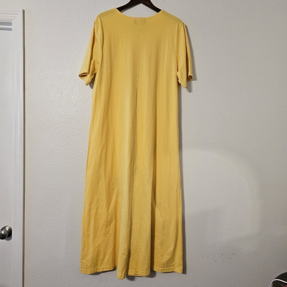 FINAL SALE Vintage Willow Ridge yellow maxi dress size 1X 90's graphic Y2K - Picture 5 of 7